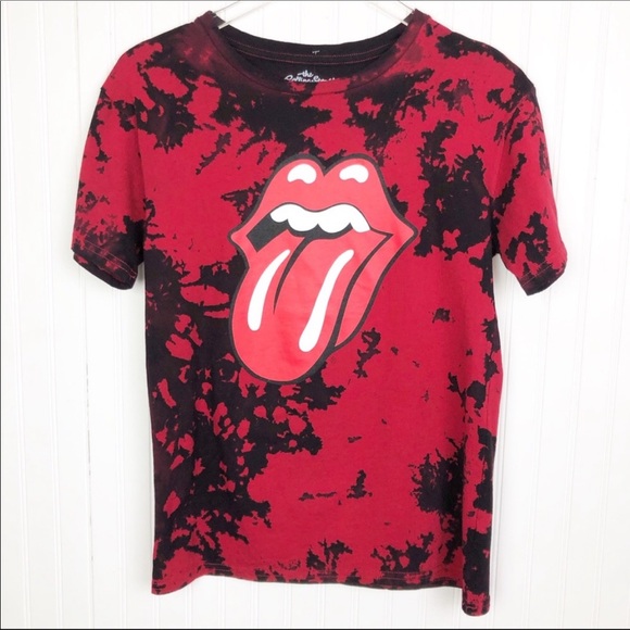 red rolling stones shirt